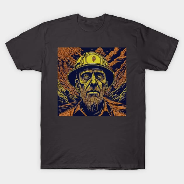 Working Hard Miner T-Shirt by JonHale